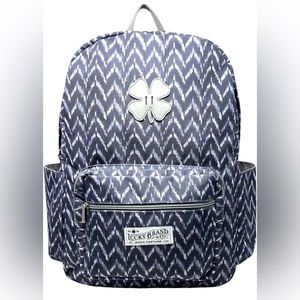 Lucky Brand backpack - blue/white zigzag design - New
